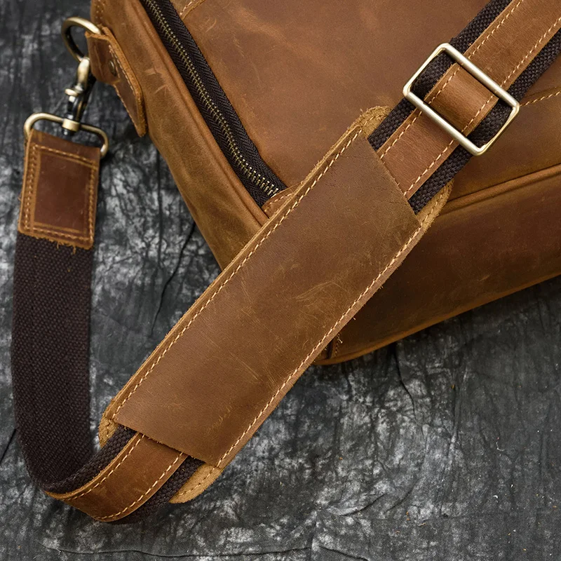 Zénon | Cartable vintage en cuir