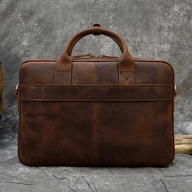 Zénon | Cartable vintage en cuir