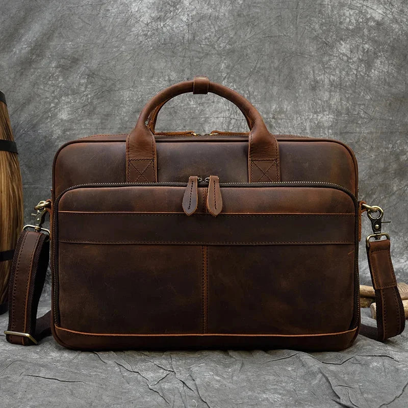 Zénon | Cartable vintage en cuir