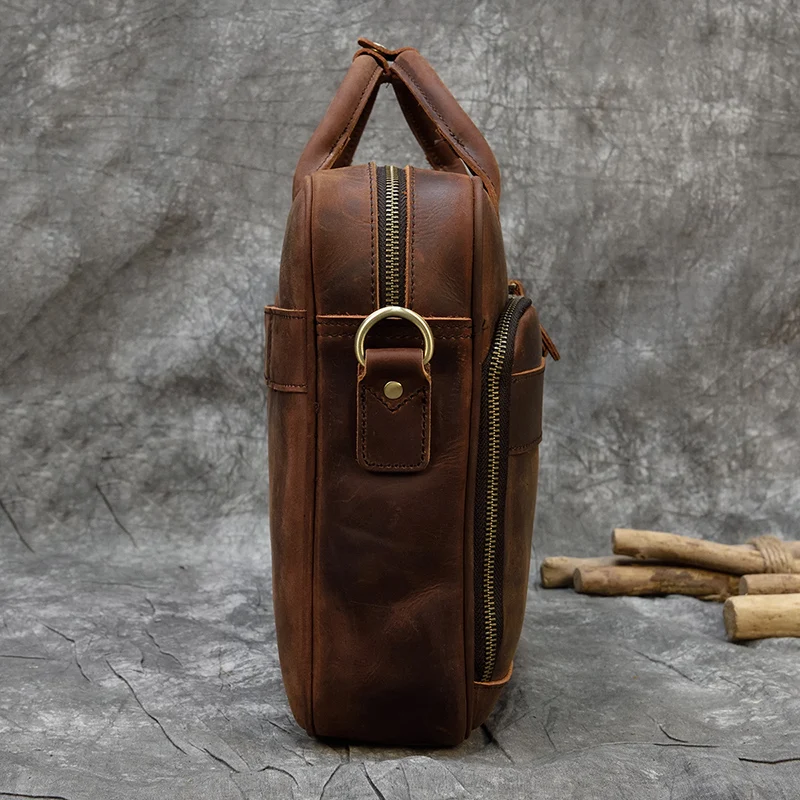 Zénon | Cartable vintage en cuir
