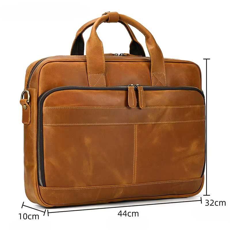 Zénon | Cartable vintage en cuir