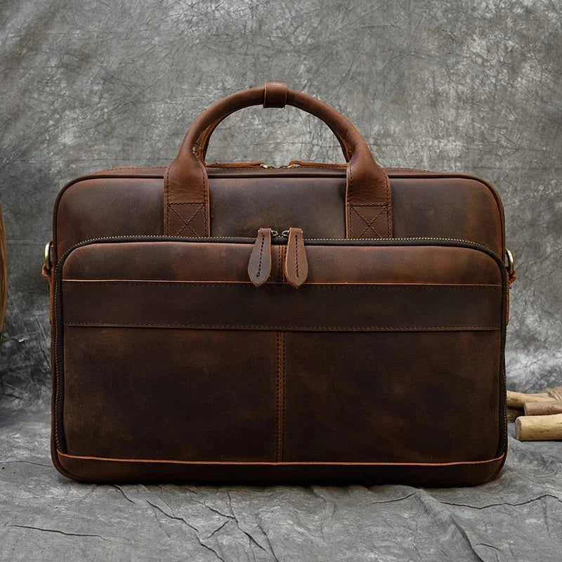 Zénon | Cartable vintage en cuir