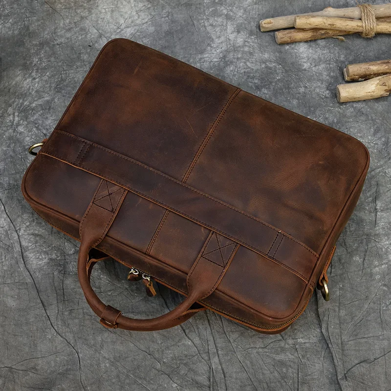 Zénon | Cartable vintage en cuir