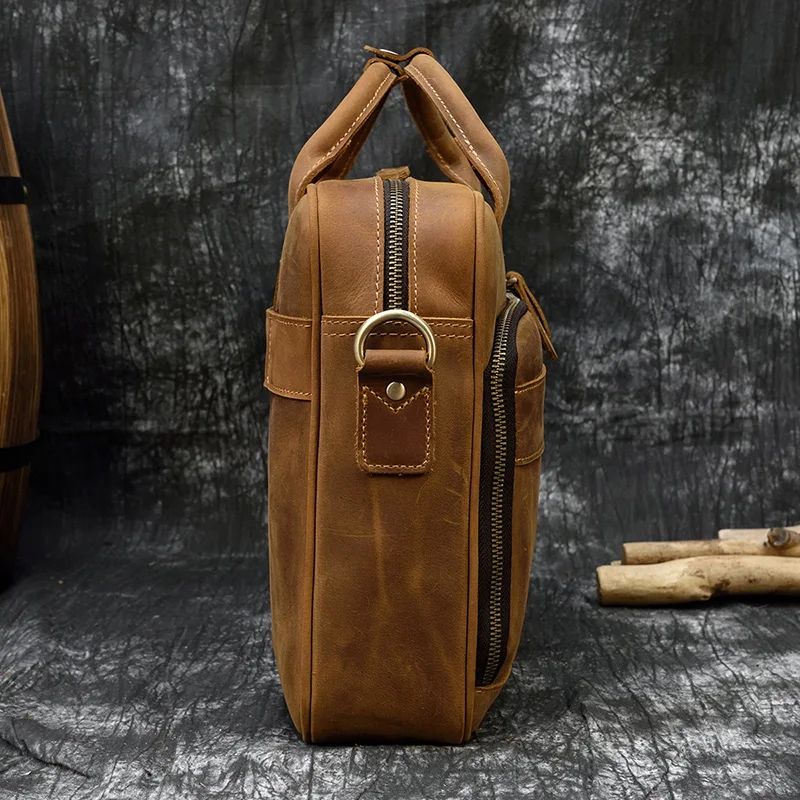 Zénon | Cartable vintage en cuir