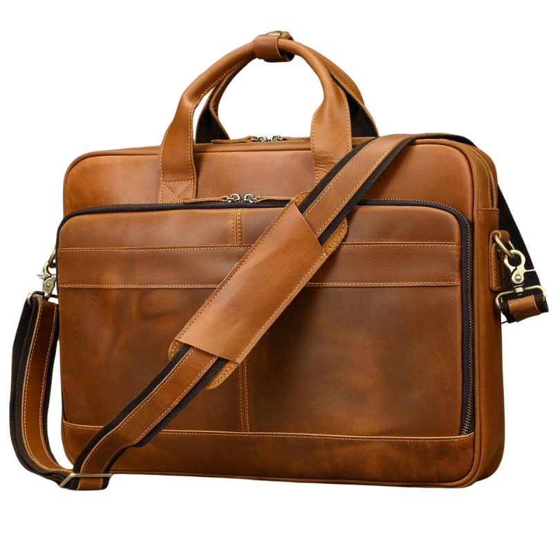 Zénon | Cartable vintage en cuir