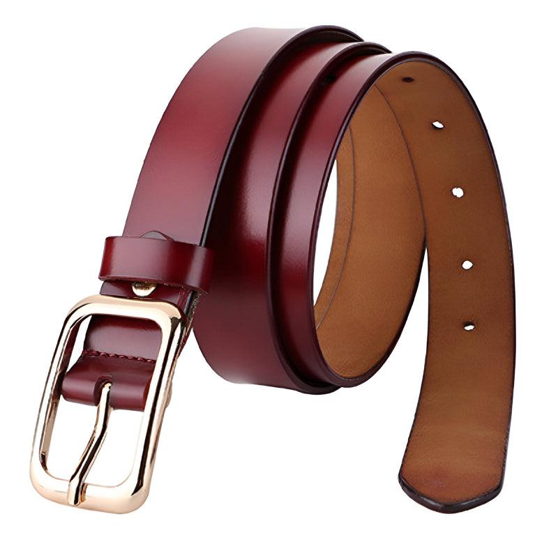 Mireille | Ceinture en cuir lisse classique