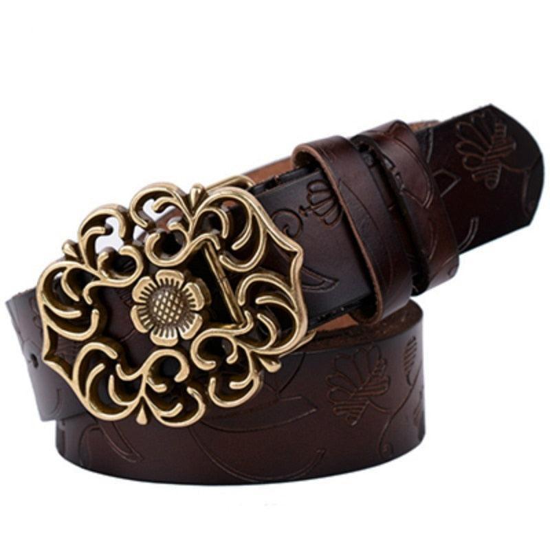 Maryse | Ceinture en cuir boucle pression