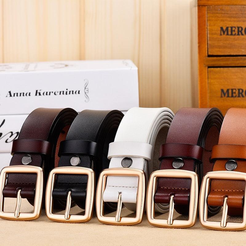 Marlène | Ceinture classique en cuir véritable