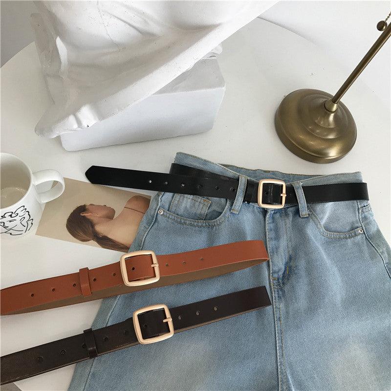 Marlène | Ceinture classique en cuir véritable