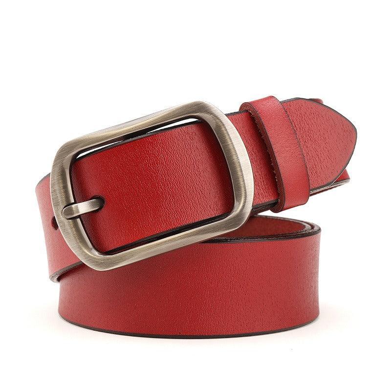 Mauricette | Ceinture ardillon en cuir véritable