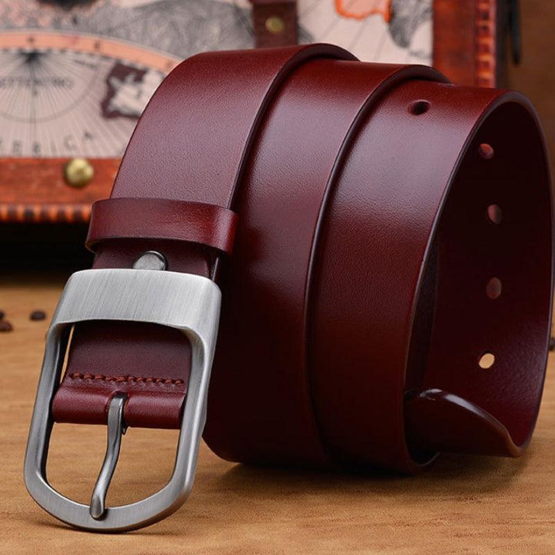 Sauveur | Ceinture en cuir boucle mate