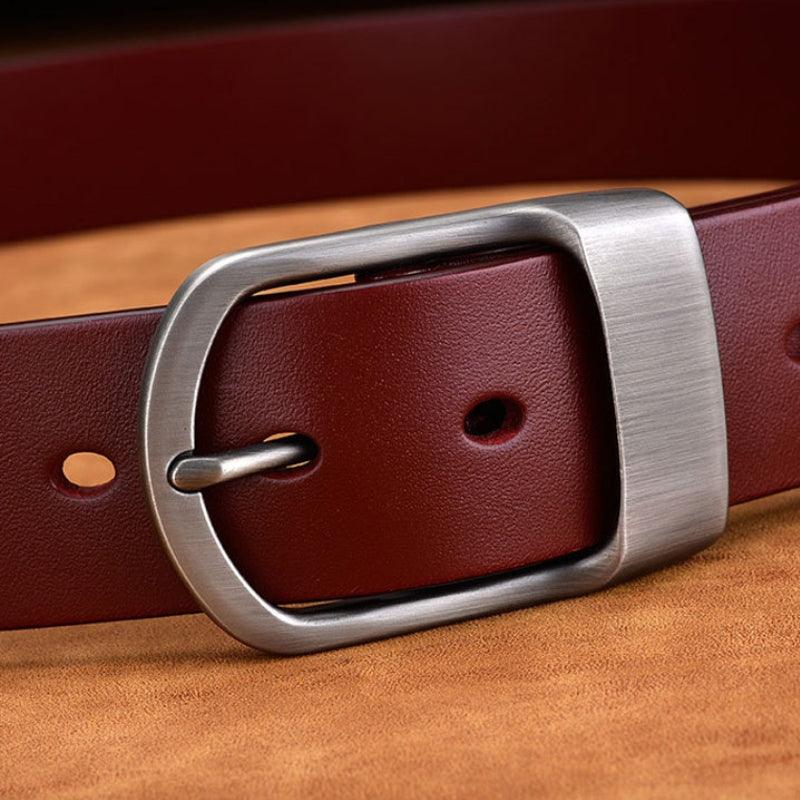Sauveur | Ceinture en cuir boucle mate