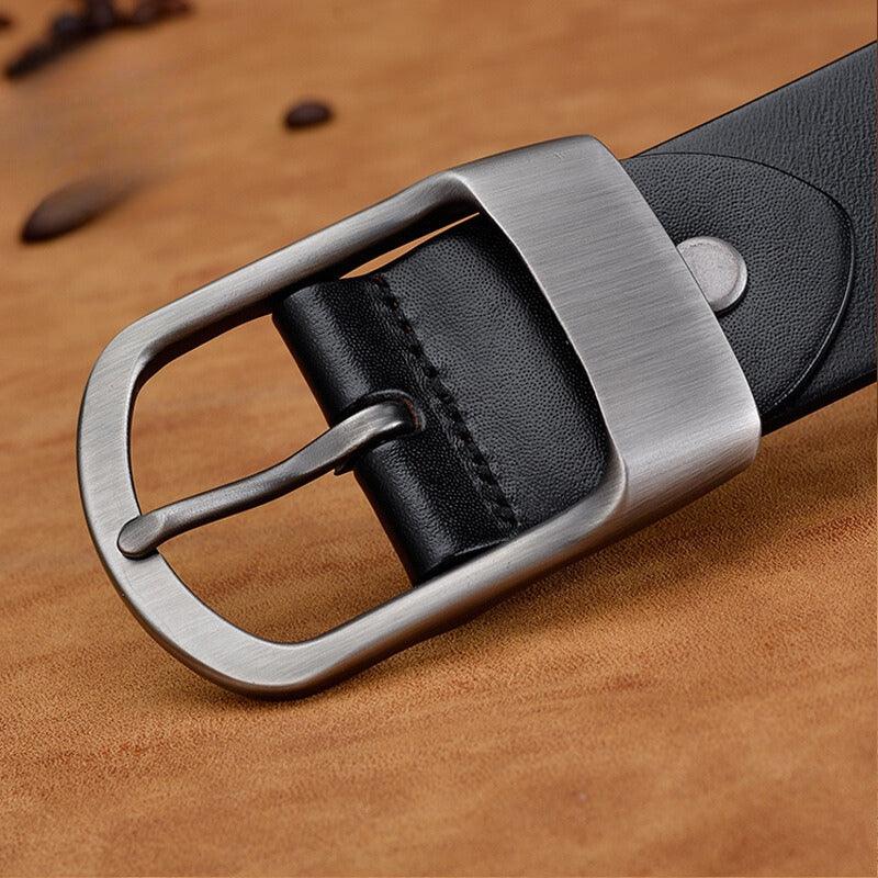 Sauveur | Ceinture en cuir boucle mate