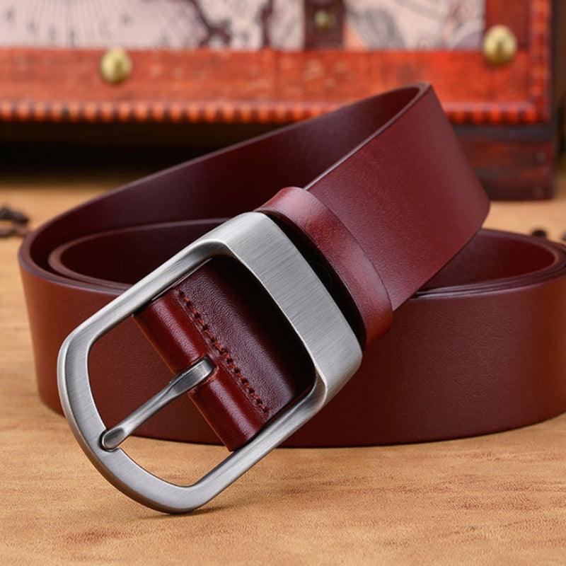 Sauveur | Ceinture en cuir boucle mate