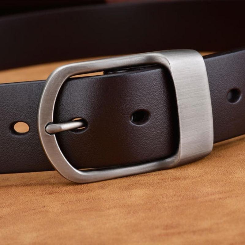 Sauveur | Ceinture en cuir boucle mate