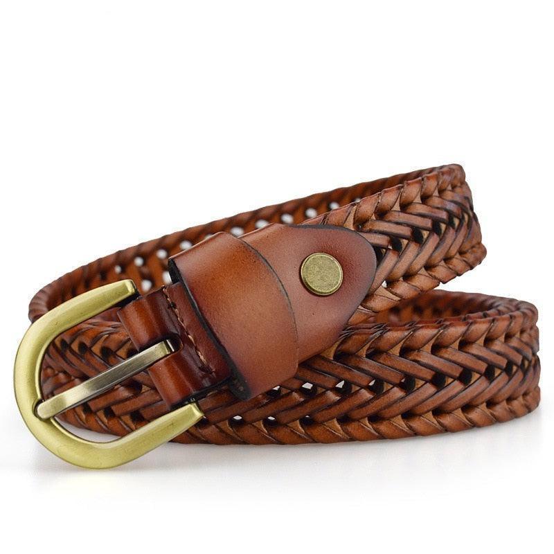 Margot | Ceinture en cuir tressé main