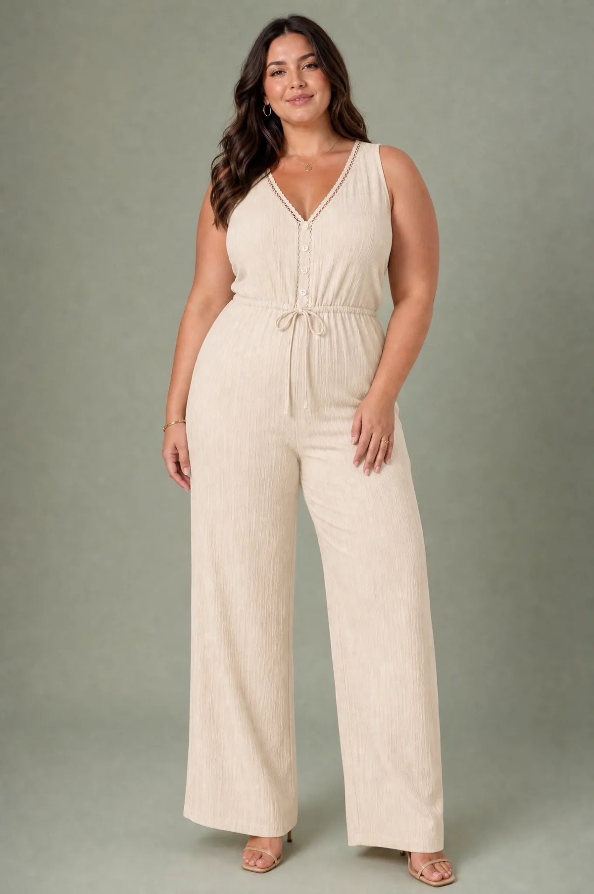 Muriel | Combinaison ceinturée jambes larges