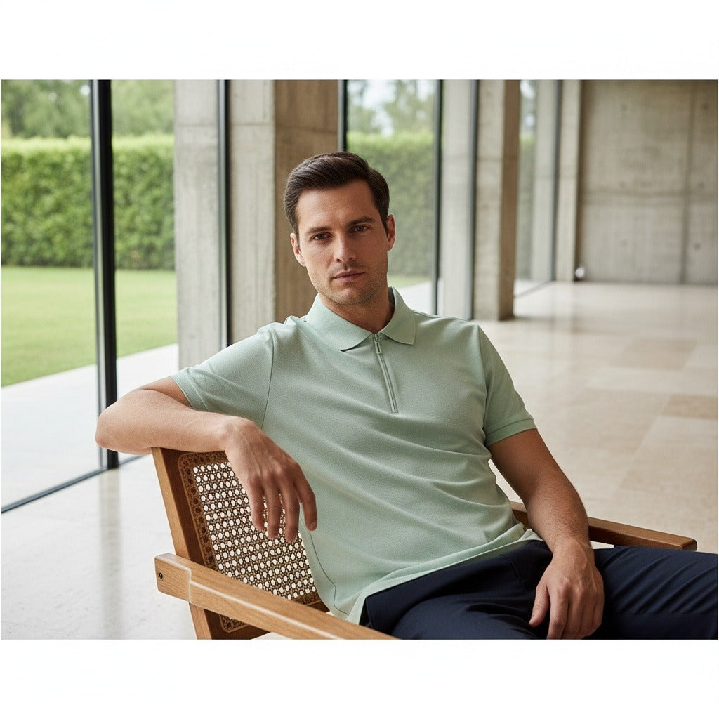 Fulgence | Polo zippé en coton