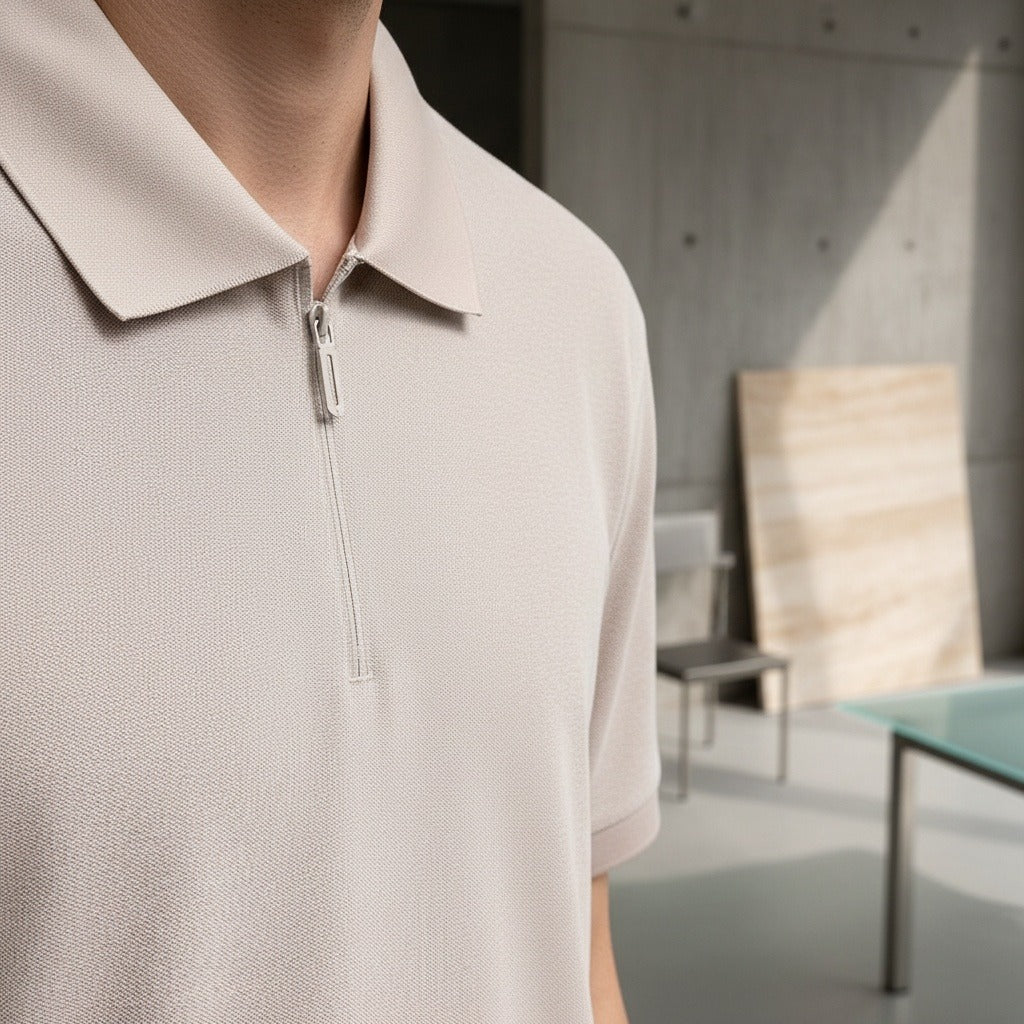 Fulgence | Polo zippé en coton