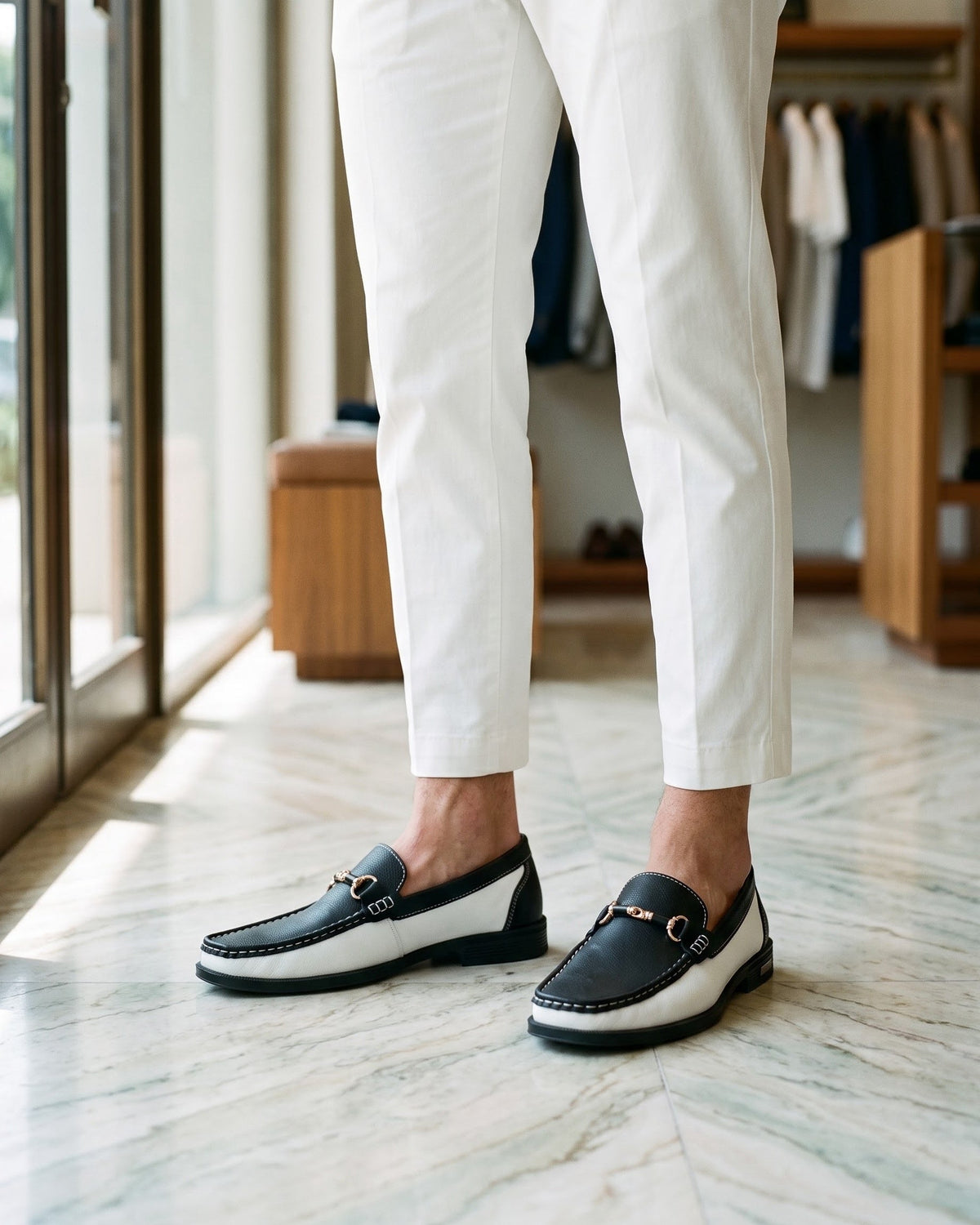Paul-Antoine | Mocassin bicolore en cuir