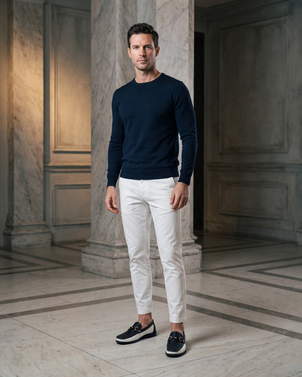 Paul-Antoine | Mocassin bicolore en cuir
