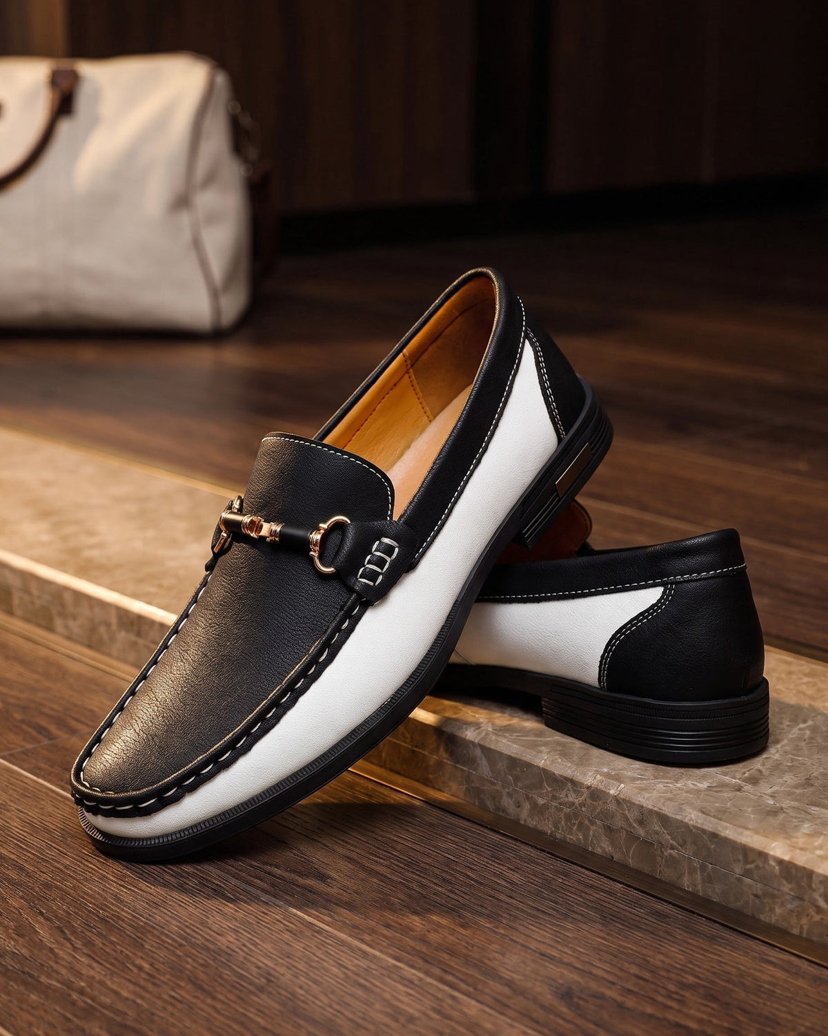 Paul-Antoine | Mocassin bicolore en cuir