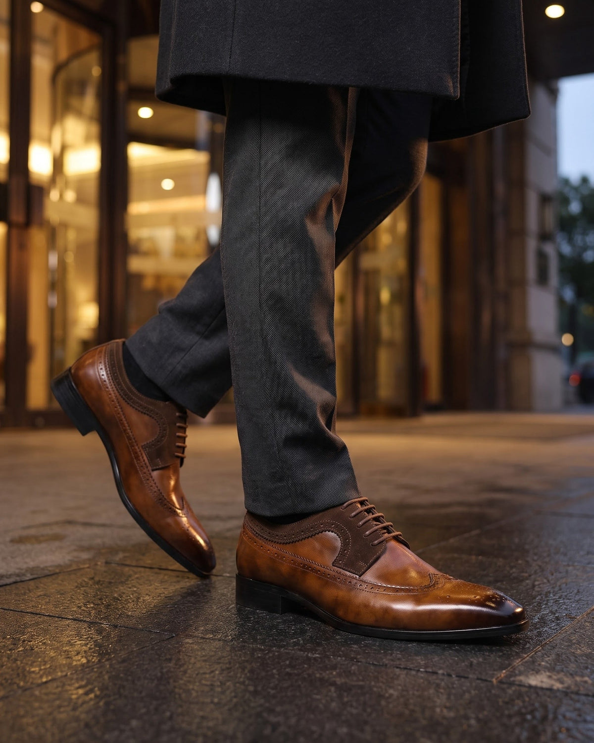 Robert | Brogue classique en similicuir