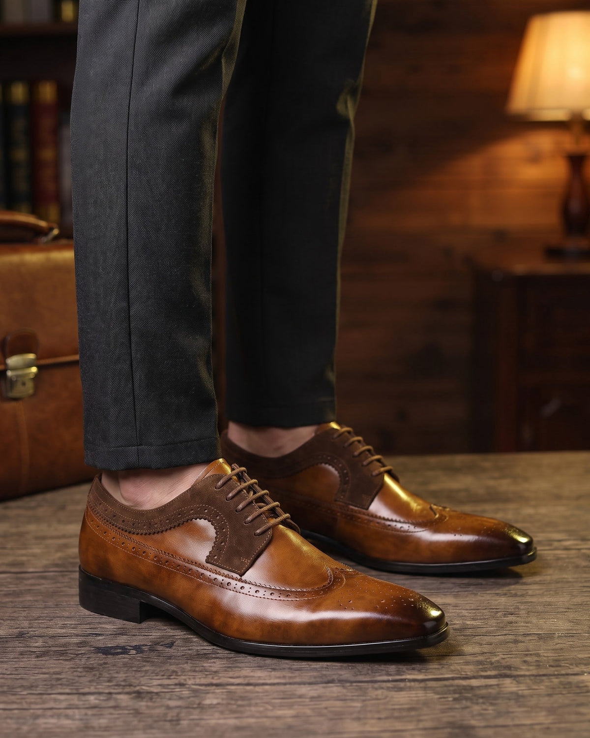 Robert | Brogue classique en similicuir