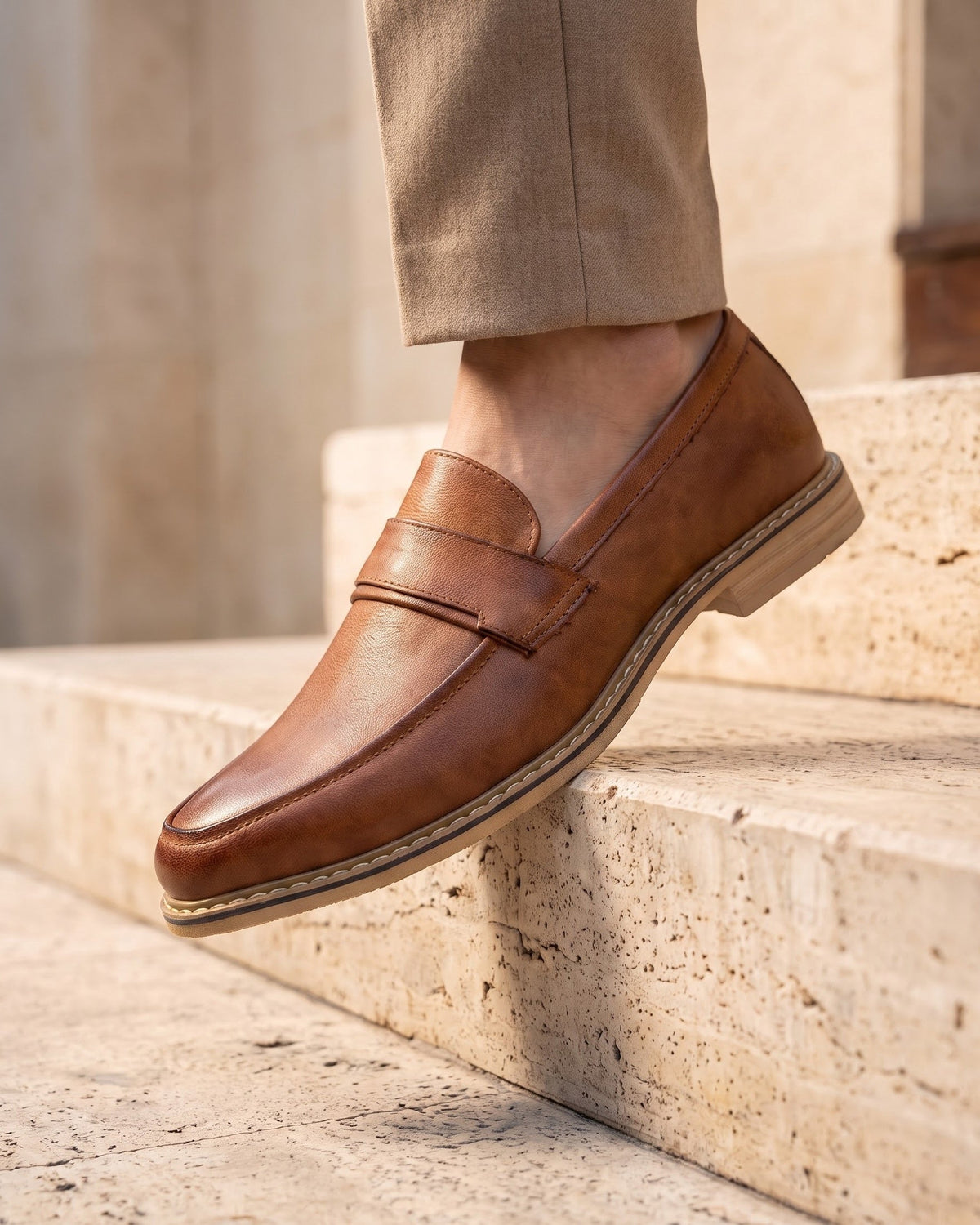 Philippe | Mocassin en cuir lisse