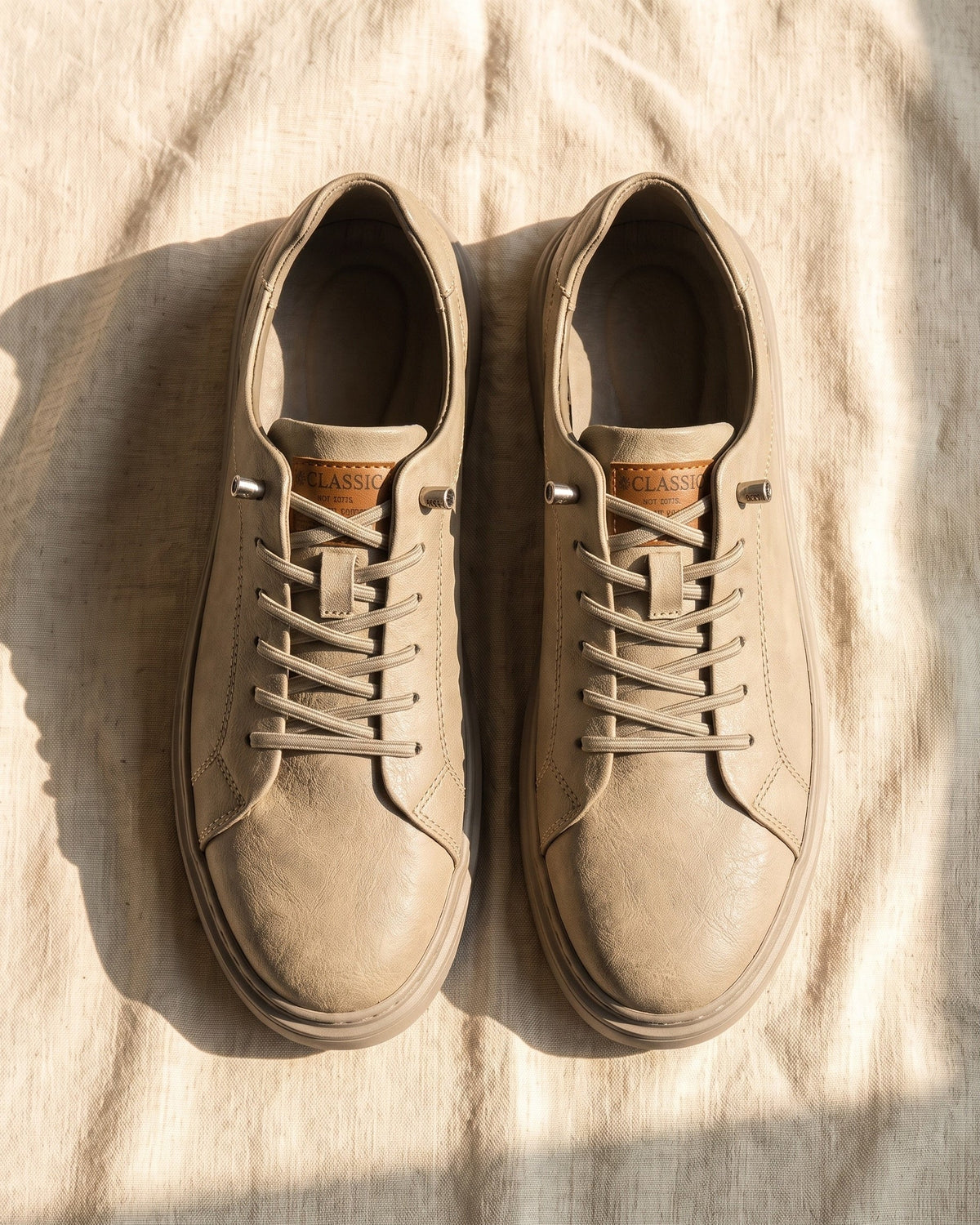 Noël | Basket basse en cuir lisse