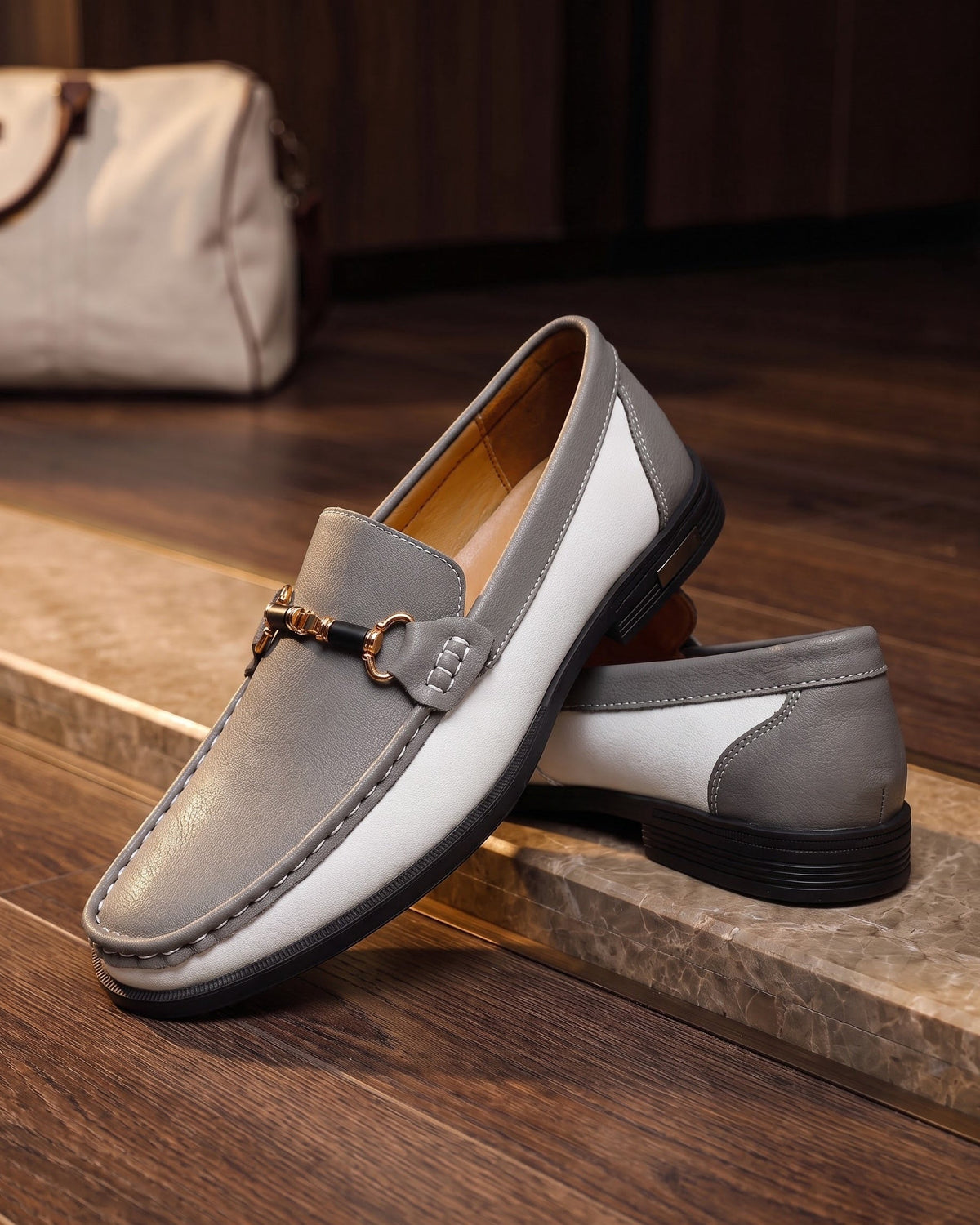 Paul-Antoine | Mocassin bicolore en cuir