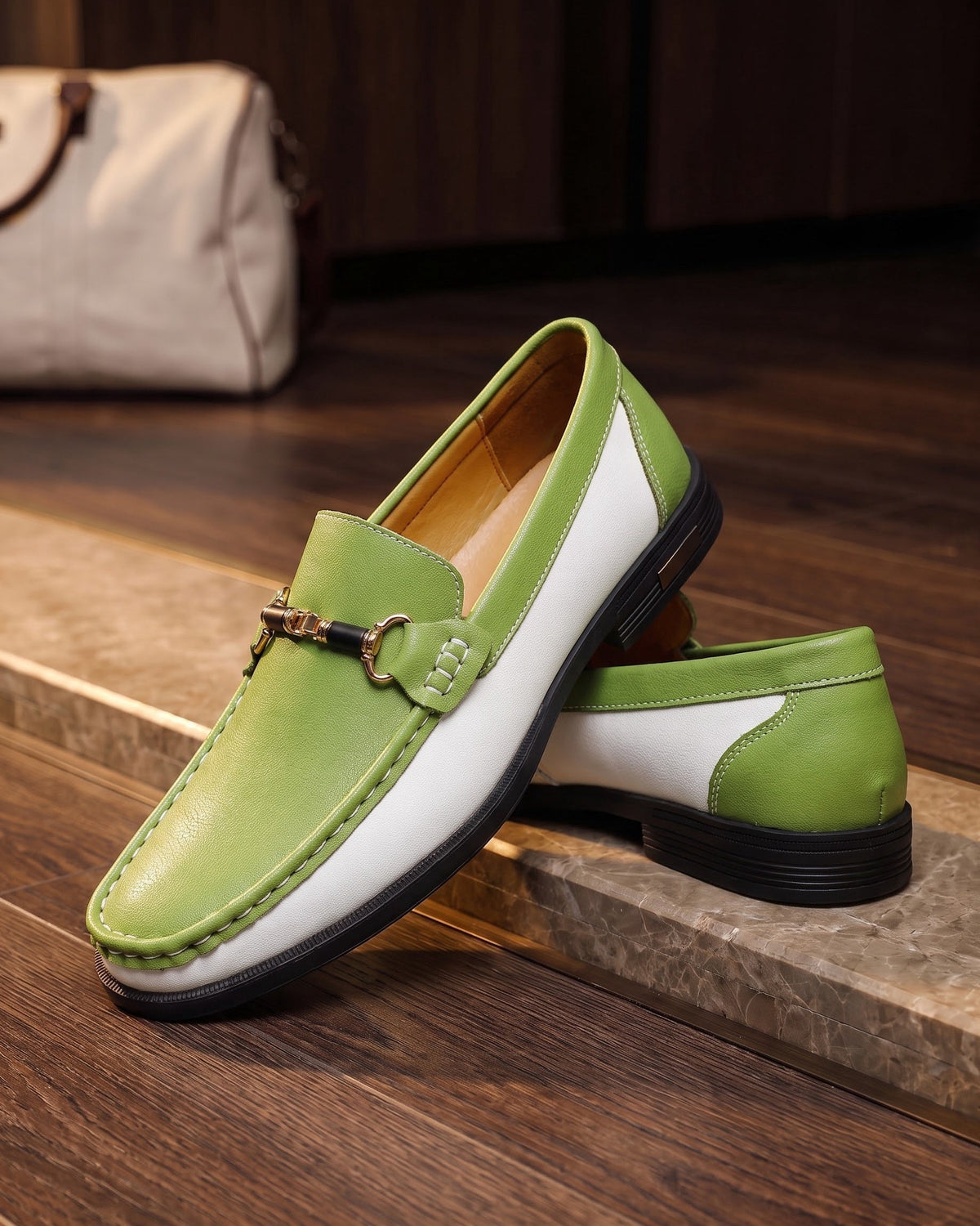 Paul-Antoine | Mocassin bicolore en cuir