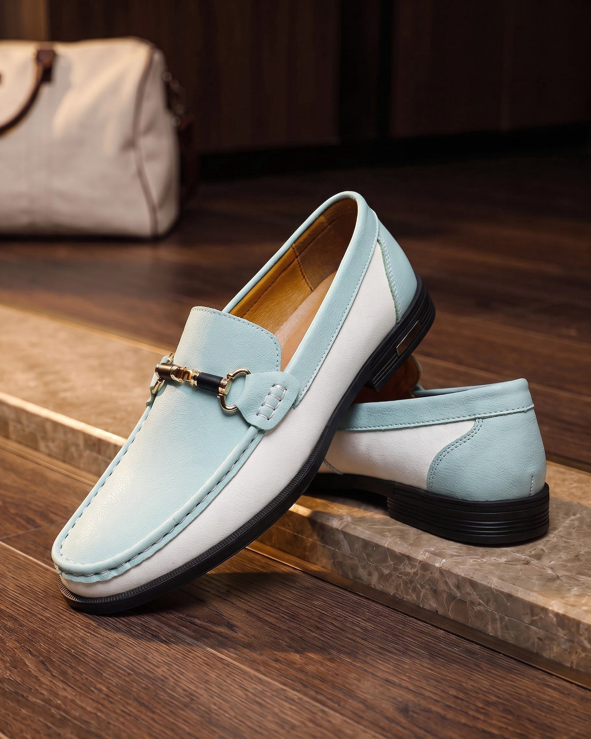 Paul-Antoine | Mocassin bicolore en cuir