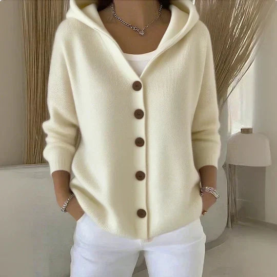 Jacinthe | Gilet boutonné à capuche