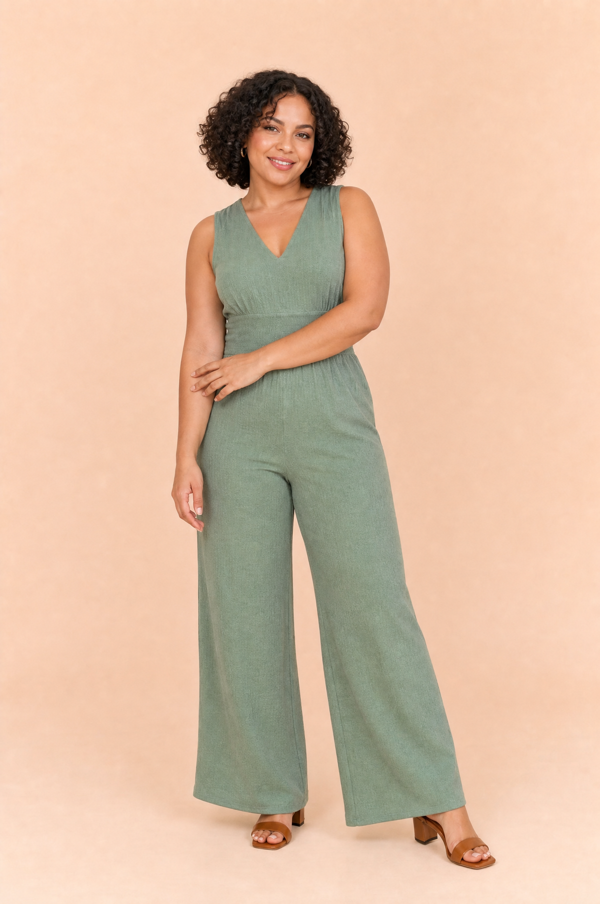 Mélyne | Combinaison à taille smockée