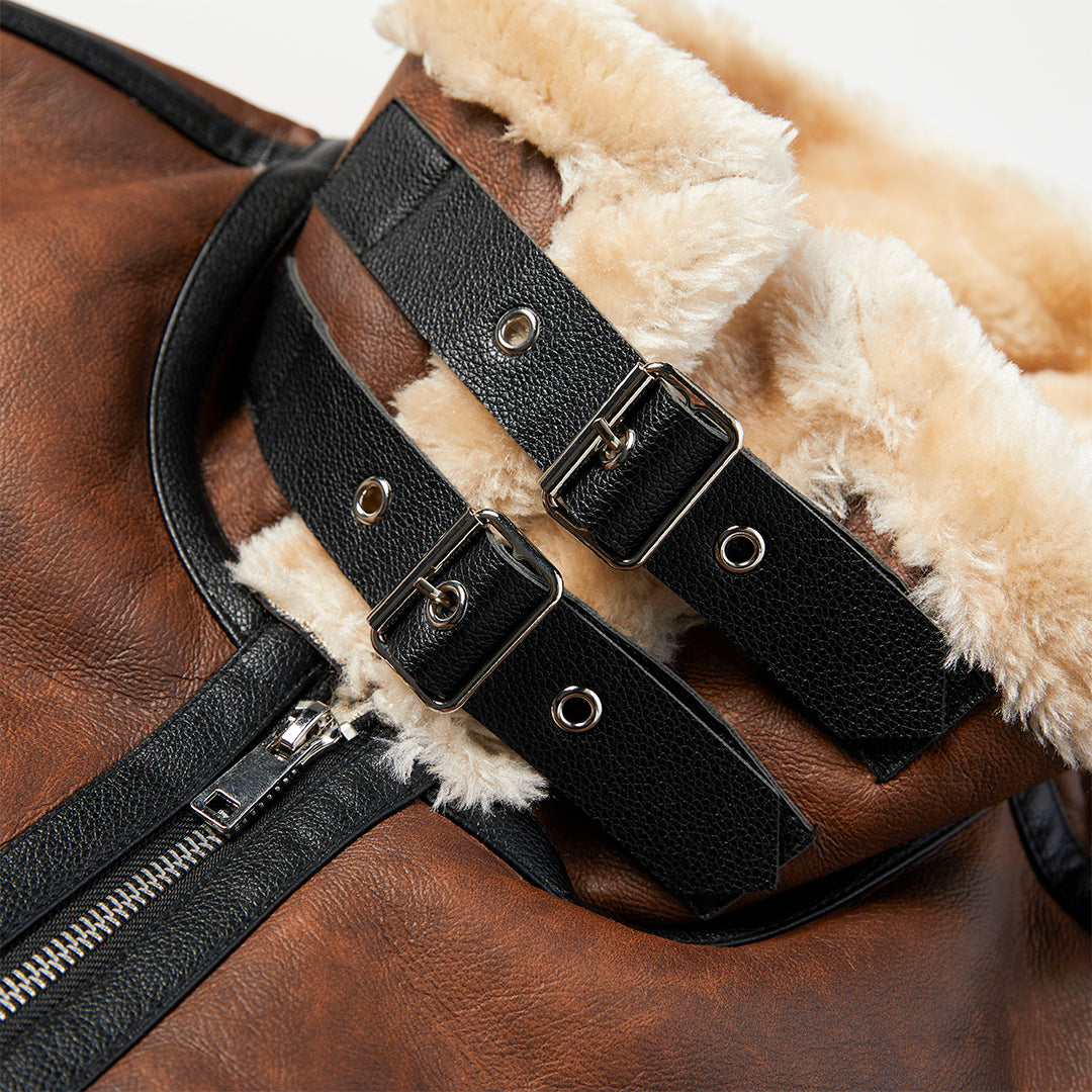 Armand | Veste sherpa effet cuir