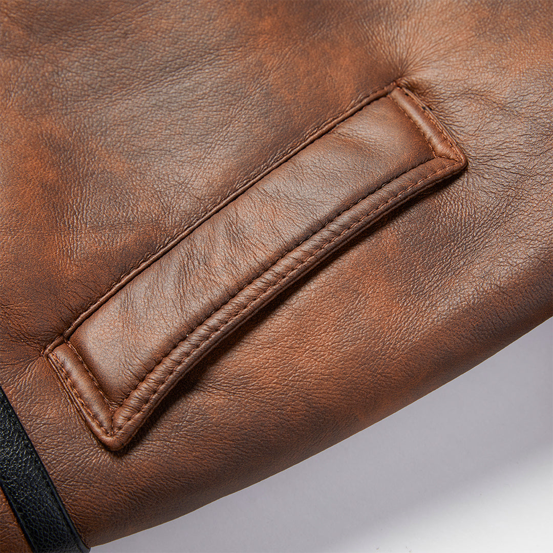 Armand | Veste sherpa effet cuir