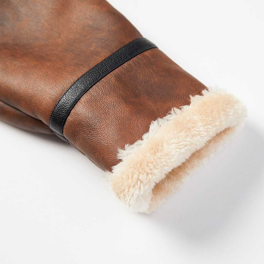Armand | Veste sherpa effet cuir