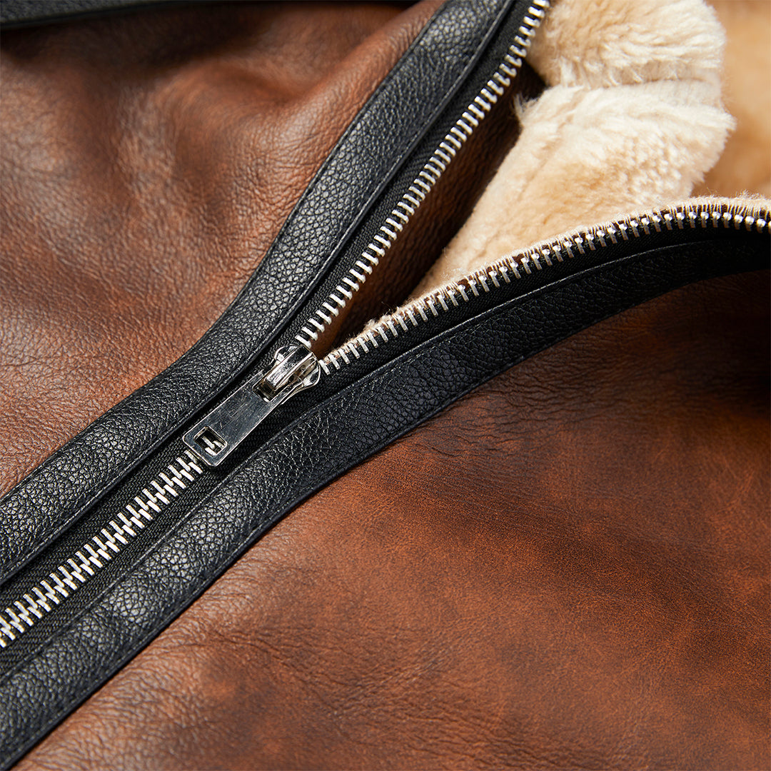 Armand | Veste sherpa effet cuir