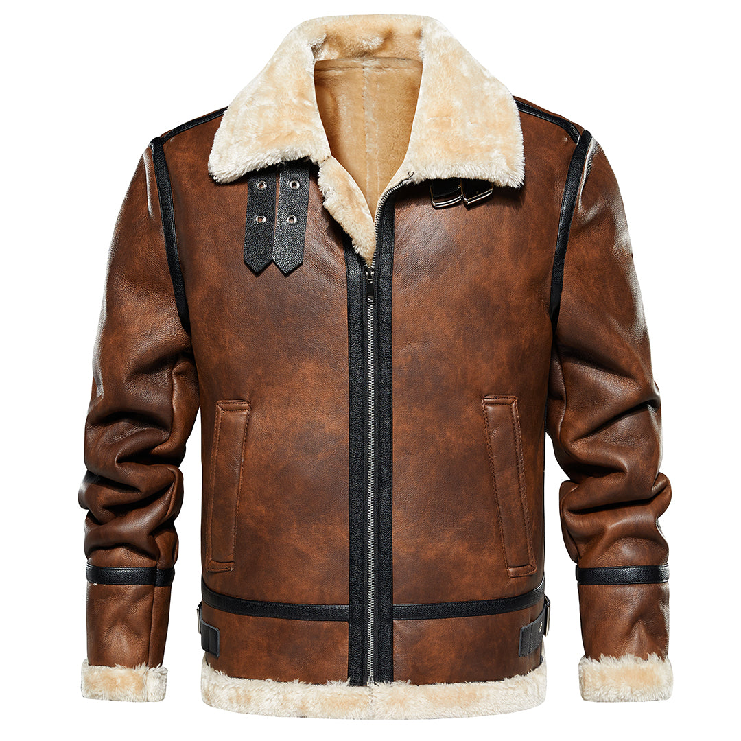 Armand | Veste sherpa effet cuir