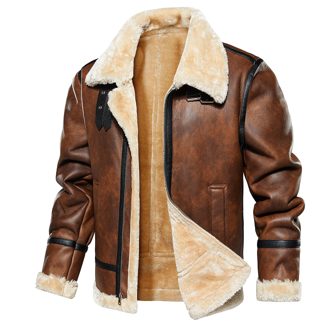 Armand | Veste sherpa effet cuir