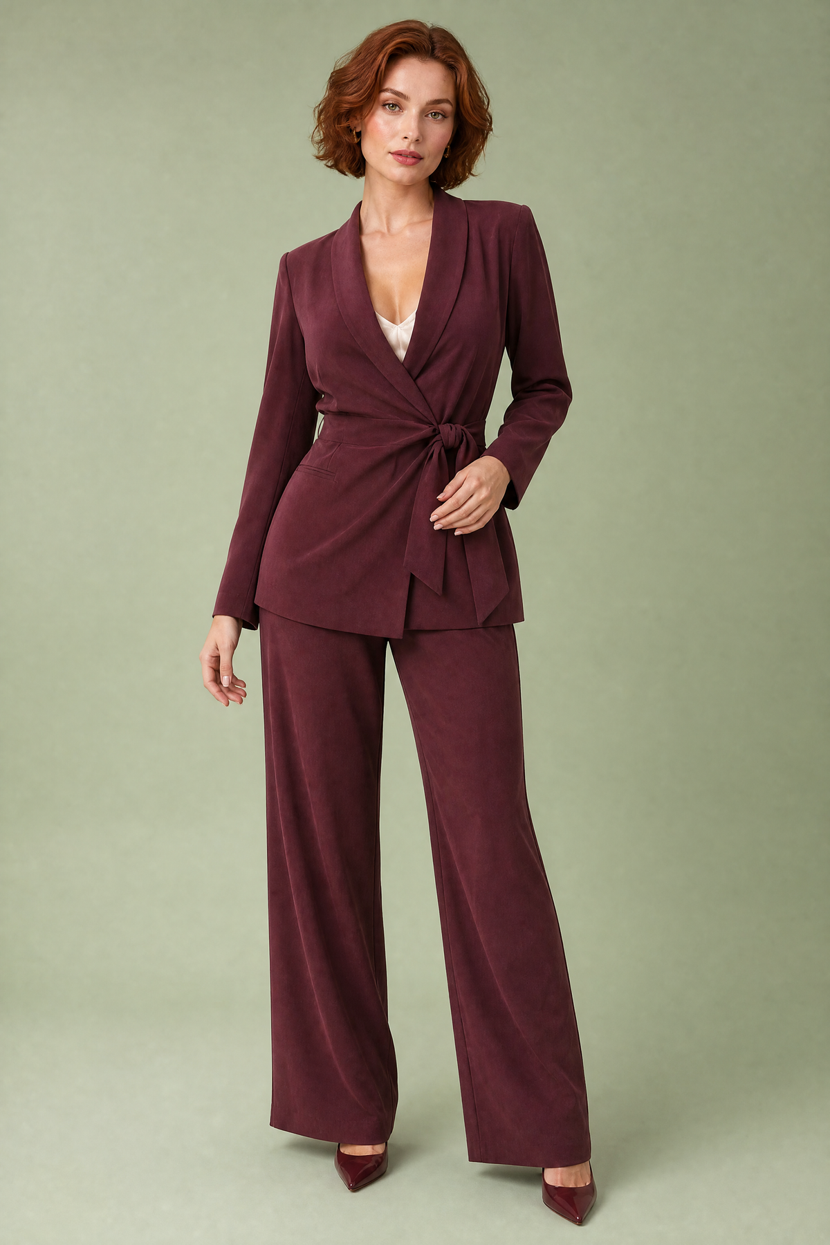 Line | Tailleur croisé en lin
