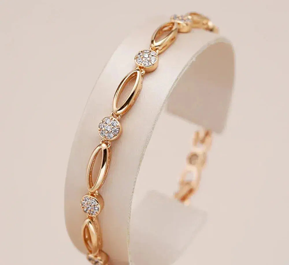 Socorro - Élégant bracelet doré avec zircon cubique scintillant