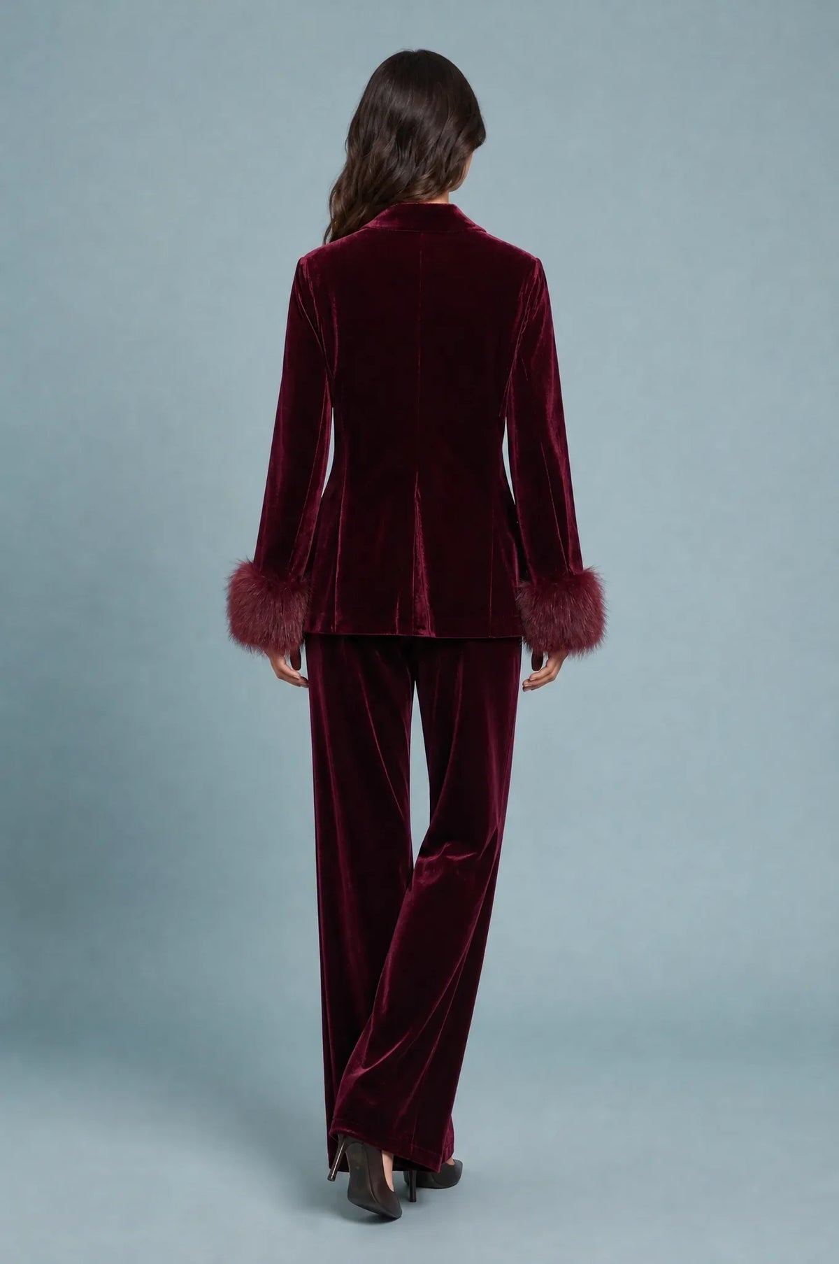 Lina | Ensemble blazer effet velours