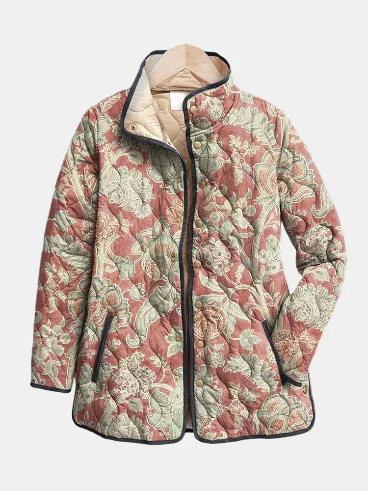 TROUSSEAU | Veste Matelassée Damas Terracotta Pauline