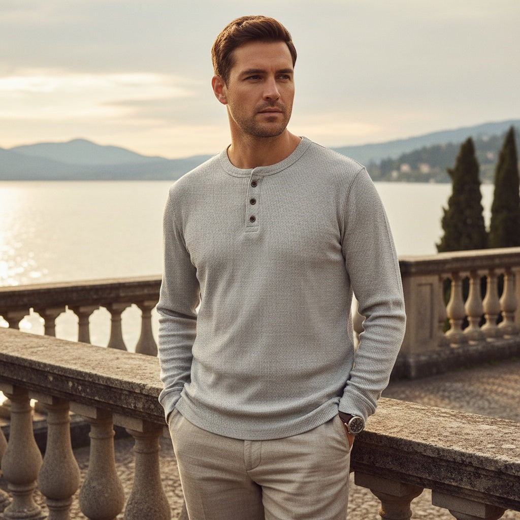 Gérard | T-shirt henley en coton