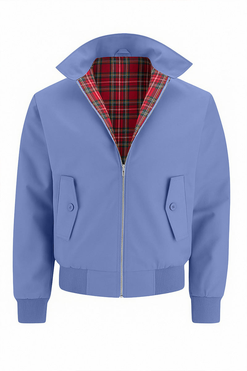 Éric | Veste Harrington élégante avec doublure tartan classique