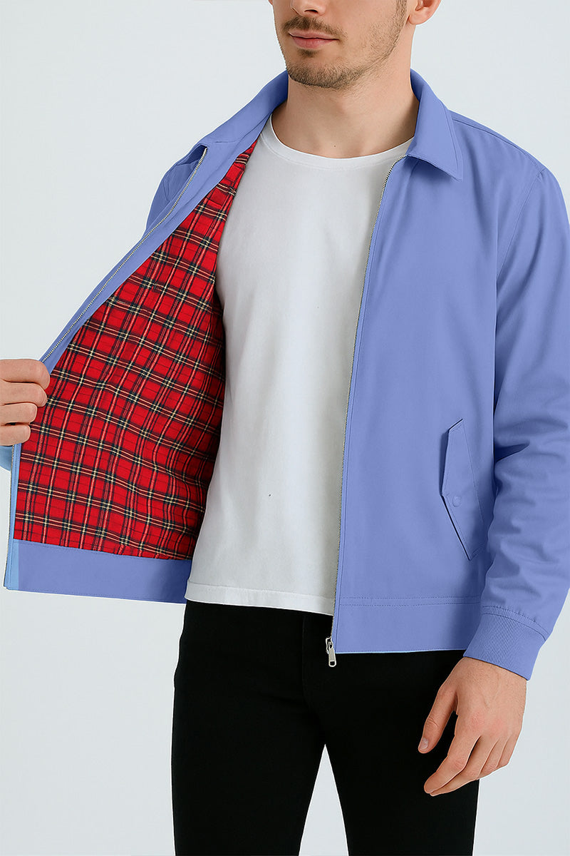 Éric | Veste Harrington élégante avec doublure tartan classique
