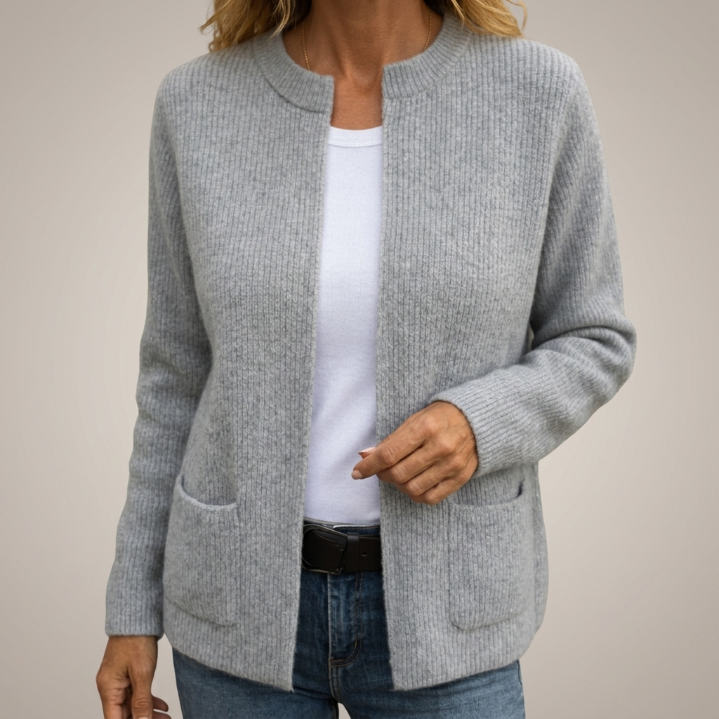 Claire | Cardigan à fermeture éclair en jersey doux