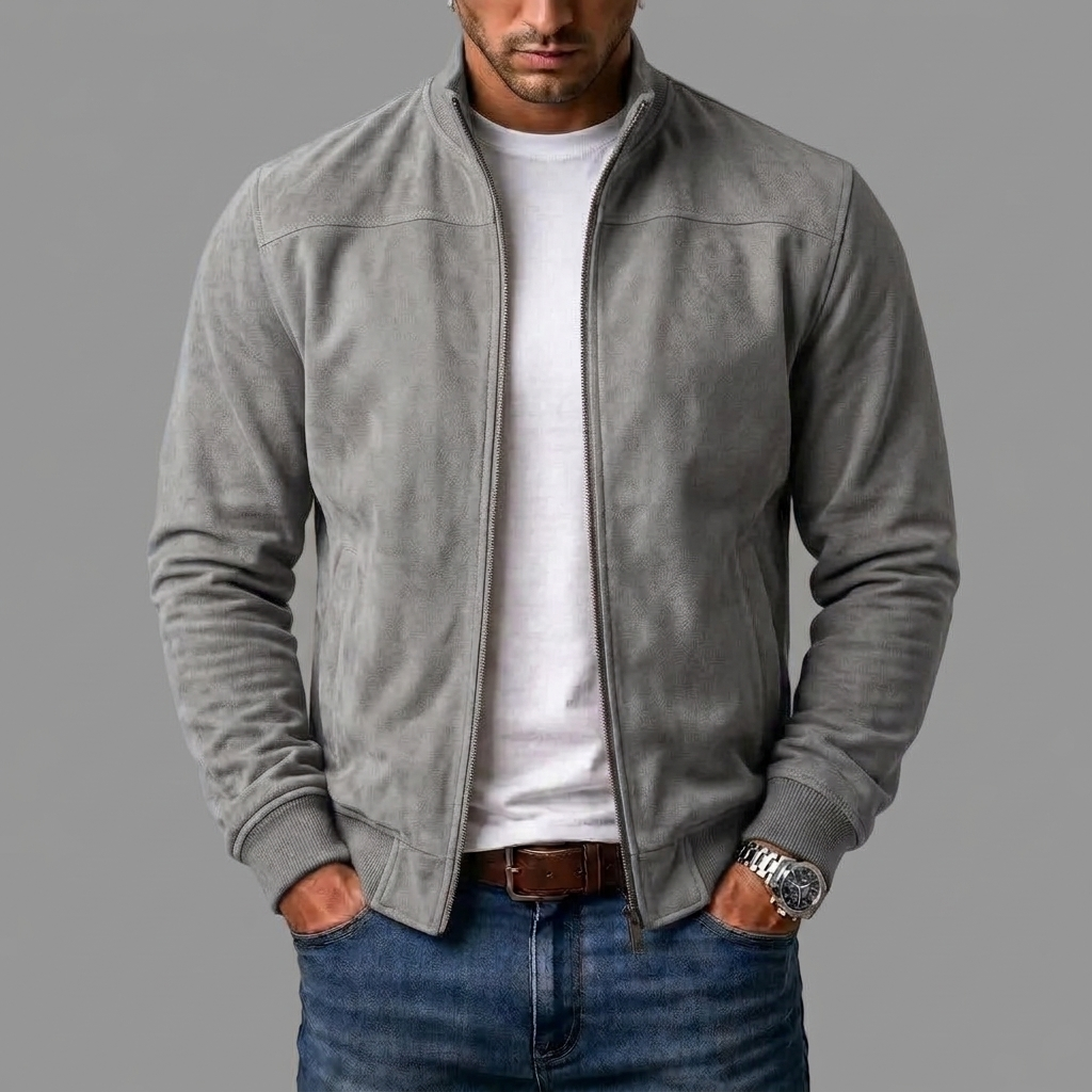 Olivier | Veste bomber en daim